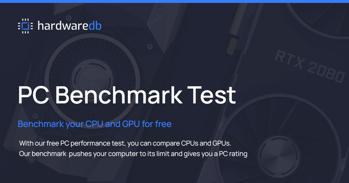 PC Benchmark Test and Spec checker